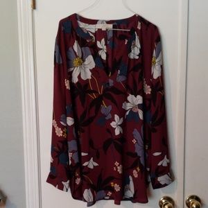 LOFT floral blouse